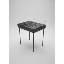 Grătar Heavy-Duty 60×40 cm din Tablă Groasă, cu Picioare Demontabile
