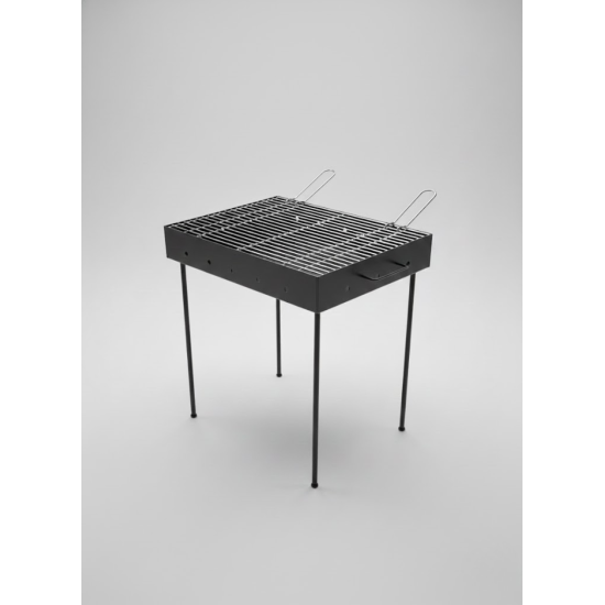 Grătar Heavy-Duty 60×40 cm din Tablă Groasă, cu Picioare Demontabile