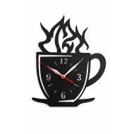 Ceas de perete metalic „Ceașcă de cafea” – design modern