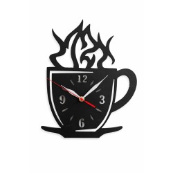 Ceas de perete metalic „Ceașcă de cafea” – design modern