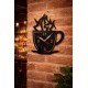 Ceas de perete metalic „Ceașcă de cafea” – design modern