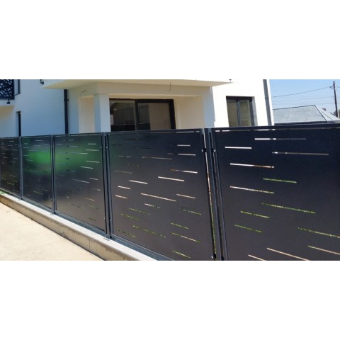 Poarta metalica fier forjat debitata laser Model Batanta 019