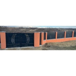 Poarta metalica fier forjat debitata laser Model Batanta 021