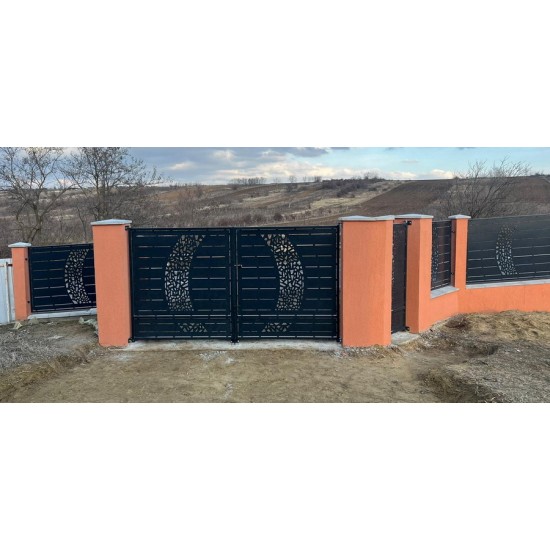 Poarta metalica fier forjat debitata laser Model Batanta 021