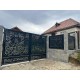 Porți metalice batante din 2 bucăți debitate laser cu model personalizat cod 024
