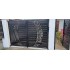 Porți metalice batante din 2 bucăți debitate laser cu model abstract personalizat cod 028
