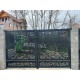 Porți metalice batante din 2 bucăți debitate laser cu model valuri cod 041