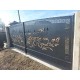 Porți metalice batante din 2 bucăți debitate laser cu model floral cod 043